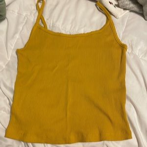 yellow tank top